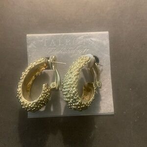 Talbots  hoop, silver pierced earrings